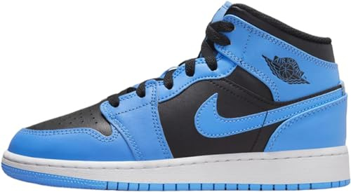 Jordan Boy's Air 1 Mid (Big Kid) University Blue/Black/White 5 Big Kid M, University Blue/Black-White Mid Gs, 37 EU
