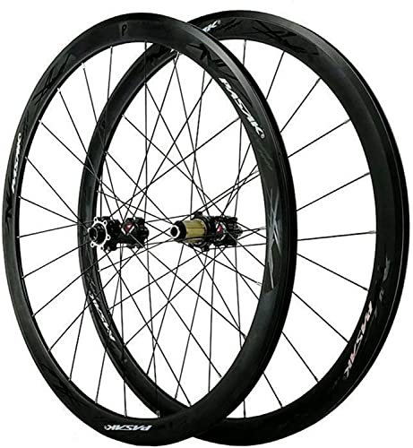 Samnuerly Laufradsatz 700C Rennradräder, Steckachse 40 mm Radsatz Disc/C/V-Brake abgedichtete Lagernabe für 7/8/9/10/11/12-Gang-Kassettenschwungrad-Straßenrad