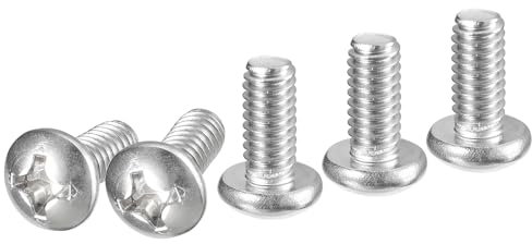 DTGN Tornillos de Máquina de Cabeza Plana, 5/16-18X1, 25 Unidad, Acero Inoxidable 304, con Cabeza Phillips, Rosca Completa Unc, Acabado Brillante