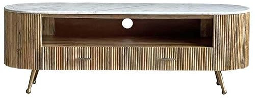 La Grande Prairie - Mueble para TV (mango de madera, 150 x 42 x 52 cm)