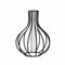 MODUDY Metallische Blumenvase, Schwarze Blumenvase mit Metallrahmen, Reagenzglasvasen aus Klarem Glas für Hydrokulturpflanzen, Kleine Schreibtischdekorvasen, Metallblumenvasen für(Schwarz)