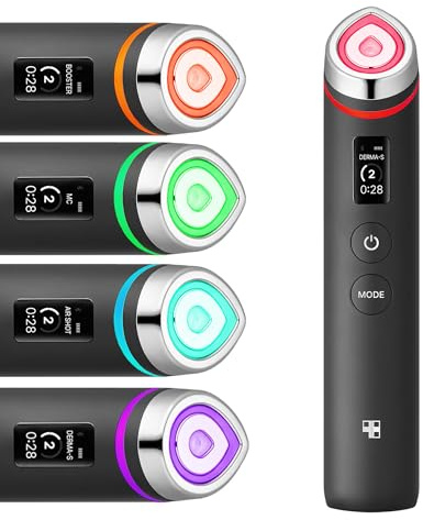 medicube Booster Pro | 6-in-1 Real Glass Glow Beauty Massager | for Clear, Radiant, Firmer-Looking Skin | Korean Skin Care | Black