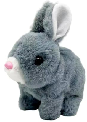 URFEDA Elektronisches Interaktives Spielzeug Kaninchen Spielzeug Plüsch Hase Niedliches Häschen Ostern Plüschtier Osterhasen Stofftiere Plüschhasenspielzeug mit Geräuschen Bewegungen Geschenke