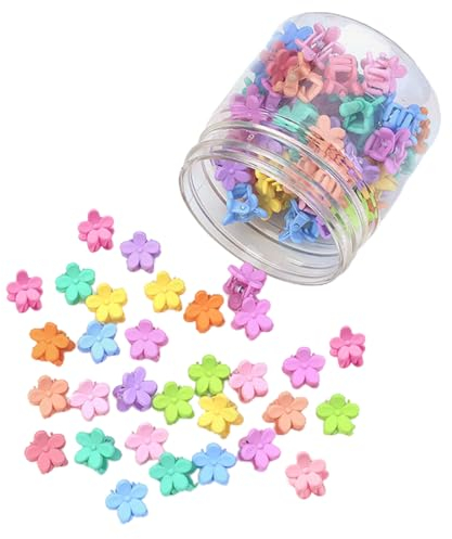 36 Stück Kleine Blumen Haarspangen Mini Haarklammer Clips Mini Bunte Haarnadeln für Damen Matt Haarspangen Mini Haarklammern