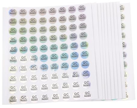 GAXIRE 2400 Stück Qc Pass Tag Etiketten Aufkleber Praktische Tags Lager Tags Status Tags Versand Tags Bestandene Etiketten Für Qualitätstest Aufkleber Für Qc Etikettenaufkleber Qc