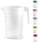 PLASTIFIC Pichet de qualité alimentaire – Parfait pour les sauces – Passe au micro-ondes – Pour liquides de cuisine faits maison – Pichet adapté au micro-ondes (transparent, sans couvercle, 2 l)