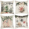 Joyoldelf 4er Set Kissenbezug Weihnachten - 45x45cm Kissenbezüge Weihnachtsdeko für Schlafzimmer Sofa Wohnzimmer Büro Kissenhüllen Deko (Beige)