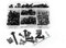Adunsiaoto Kits Tornillos-De Carenado De Motocicleta, Moto Kit Pernos Carenado-Tornillos, Universal Motocicleta Tornillos Carenados Kit Carroceria, Kits-Tornillos Para Carenado Moto(Negro)