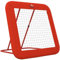 HOMCOM Rebounder für Fußball, 128 x 118 cm Prellwand mit Schutzkante Heringen, verstellbar in 5 Stufen, tragbares Rebound, Fußballtor für Jugendliche, Rückprallwand für Fußball Training, Rot