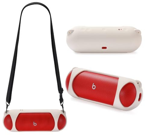 TINGYR Hülle Kompatibel mit Beats Pill, Nahtloser Passformschutz, Stoßfest und Kratzfest, Schutzhülle Kompatibel mit Beats Pill.(Weiß)