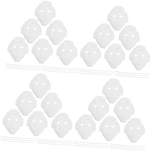 ibasenice Stk handgezeichnete Clownmaske Clown-Halloween-Masken Maskenkostüm Maskerade selber machen bemalbare Maske halloween masken halloweenmaske leere Masken Gastgeschenke Papier Weiß