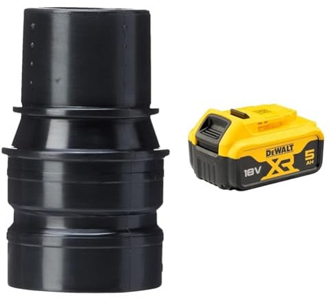 DEWALT DWV9130-XJ Airlock Dust Connection System Adapter 35mm + DEWALT Battery