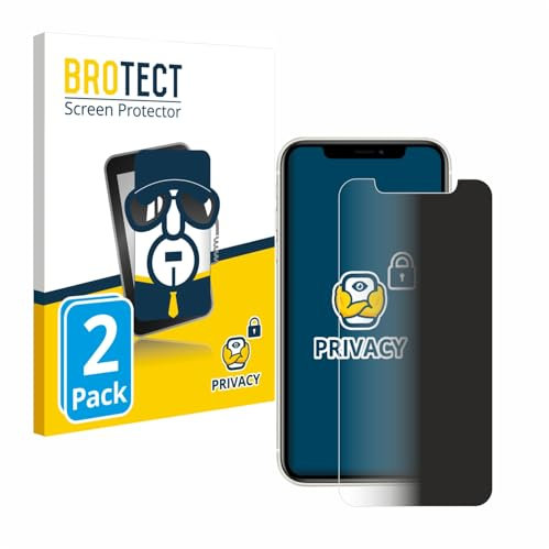 BROTECT (2 Stück Anti-Spy Blickschutzfolie für Apple iPhone 11 Privacy Screen Protector [Displayschutz-Folie, Sichtschutz, Blaulichtfilter]