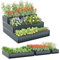 COSTWAY 3-stufiges Hochbeet Metall, Gartenbeet mit offener Basis, stapelbar & DIY, Stufenbeet Blumentreppe, Blumenkasten Garten, Pflanztreppe für Gemüse Obst Blumen Kräuter, 118x118x61 cm, Schwarz