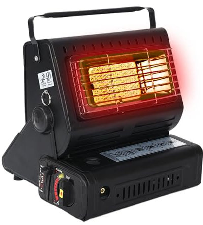 Niesel Chauffage portable pour camping, chauffage de camping portable, sans fil, compact pour le camping, la chasse, chauffage rapide et sûr pour l'extérieur, chauffage d'intérieur