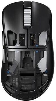 Pulsar Gaming Gears Feinmann F01 Mouse da gioco wireless, in lega di magnesio, ultra leggero, 46 g, ergonomico, interruttore ottico, 32000 DPI, 750 IPS, sensore XS-1, compatibile 8k (nero)