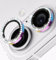 KK KENIK Camera Lens Protector For iPhone 16/16 Plus, Diamond Crystal Ring Design, 9H Tempered Glass, Waterproof, Scratch-proof For iphone 16/16 Plus Camera Lens Protector (Colourful)