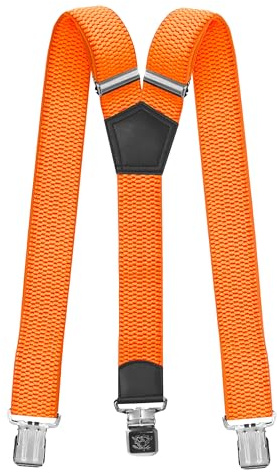Fabio Farini 4 cm breiter Hosenträger Y Form für Herren | elastisch & verstellbar mit 3 extra starken Metallclips