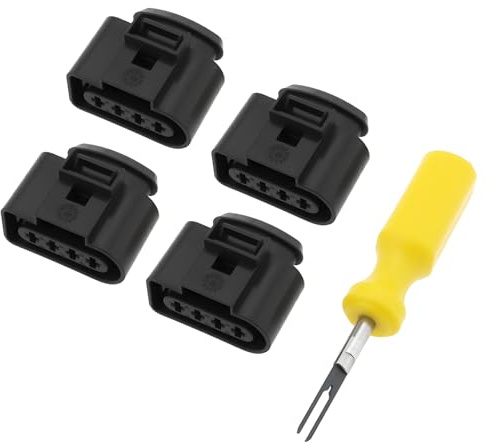 YINETTECH 4 Stück Zündspulenverbinder Reparatursatz mit Werkzeug 4B0973724 Kompatibel mit Audi