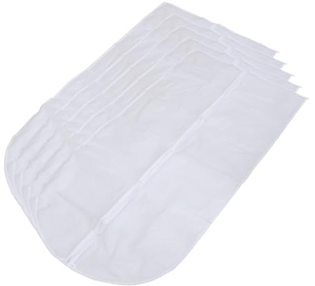 jojofuny 5 pezzi Copriabiti Trasparente con Cerniera in Peva Antipolvere per Armadio Custodie Protettive per Cappotti e Abiti Sacchetti Salva Vestiti per Casa e Viaggio
