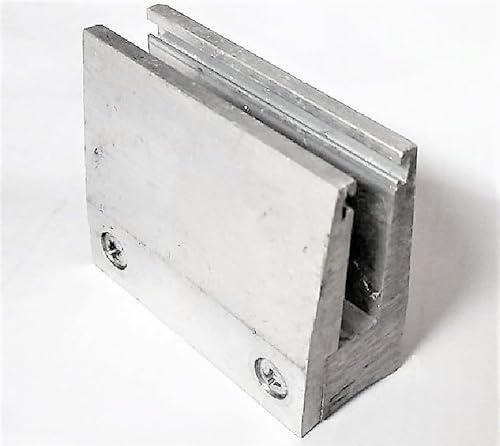 SUPPORTO A PINZA PER VETRO INCLINATO 30° PER RINGHIERA MISURE COME DA FOTO