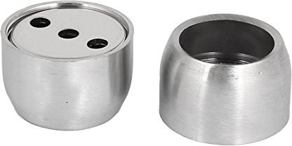 sourcing map 2 Stück 22mm D. Edelstahl Wandhalter Stange Flansch Rund Sockel Halter Silber de