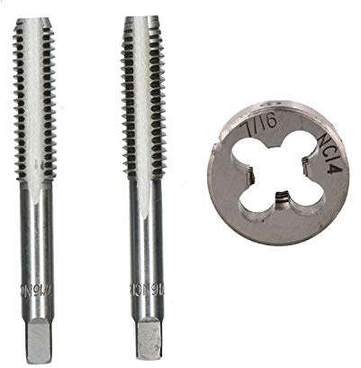 7/16 x 14 UNC Imperial Tap and Die Tungsten Steel Taper and Plug TD087_TD113