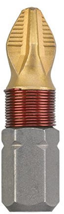 kwb 2 puntas de 25 mm PH 2 Titan Tin 124002 (Tin, TQ 60 acero, ISO 1173, accionamiento C6.3)