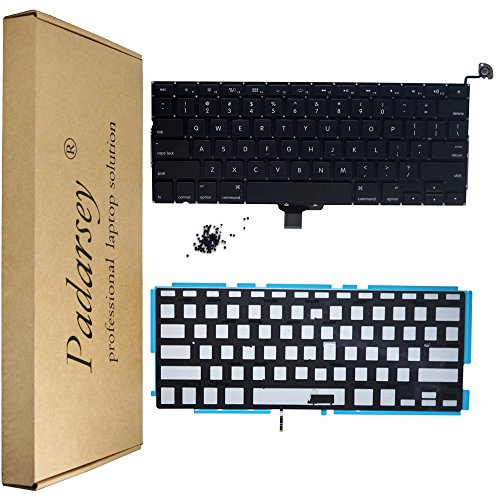 Padarsey New Laptop Replacement Keyboard with Backlight Backlit for MacBook Pro 13-inch A1278 2008-2015 Year with 80Pce Keyboard Screws