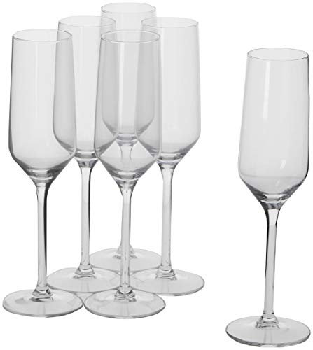 GALIANO Alpina Lot de 6 flûtes à champagne Transparent 220 ml