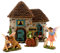 PRETMANNS Feengartenhaus Bausatz - Komplett mit Zubehör für einen Miniaturgarten im Freien, Figuren mit Frosch und Schnecke Schild - Haus 15 cm hoch mit Tür zum Öffnen - 4 Teile