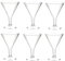 Concept4u 6 x 200ml Clear Plastic Martini Glasses Reusable Cocktail Party Glasses Dessert Shooters Drinkware Ideal for Wedding, Anniversary, Christmas, Birthday, Mocktail
