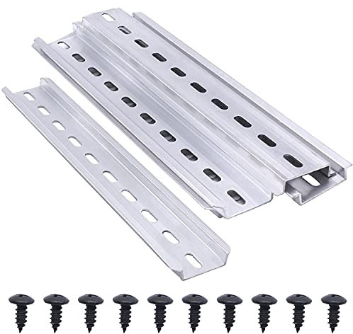 Taiss/5 Stücke 20cm hutschiene Schlitz Aluminium Niemals rosten, DIN-Schiene für Verteilerschrank Schaltschrank einbau, 35mm breit, 7,5mm hoch, lang 200mm/8