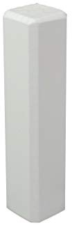 Trevendo® Eckturm 5er Pack Eckstab massiv Echtholz lackiert weiß Außenecken, Innenecken & Leisten Verbinder (22 x 22 x 95 mm (E5))