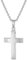 trendor Kreuz-Anhänger 21 mm Weißgold 333 (8 Karat) mit Silberkette 75966-45 45 cm