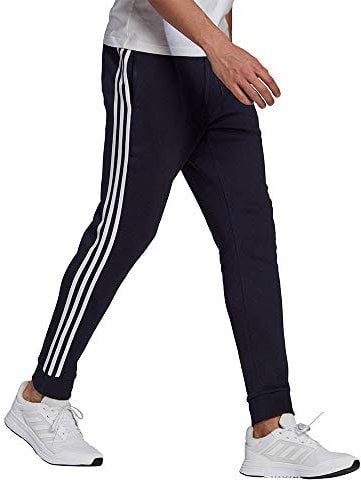 adidas Herren Essentials Fleece Tapered Cuff 3-Streifen Trainingshose, Legend Ink/White, XL