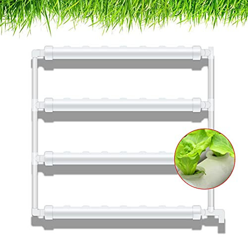 SHZICMY Hydroponic Grow Kit 36-Loch-Erdloses Kultivierungsgestell Automatisches Bewässerungssystem mit Tauchpumpe 63 mm Wasserrohr für Gemüse, Blumen, Früchte Hydrokultur (Wand befestigtes)