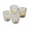 Spetebo Glas Teelichthalter transparent - 4er Set / 7 cm - Deko Windlicht Retro Tischdeko Teelicht Halter Klarglas
