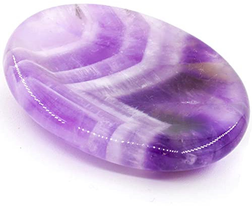 Ouubuuy Natursteine Amethyst Steine Kristalle Heilsteine für Chakra & Meditation Entspannenden Geist Steine Worry Stone