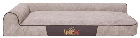Bjird Hundebett - Hundekorb für kleine mittelgroße & große Hunde - Hundekissen - Hundesofa - Bezug abnehmbar und waschbar - Best - Größe: 115 x 80 x 18 cm [Größe: L] - Beige