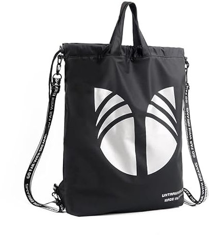 OTTERSHELL Mode Unisex Turnbeutel mit Kordelzug, großer Sportrucksack String Swim Kordelzug PU-Taschen für Reiserucksack, Strandtaschen, Schultasche, mit Wasserdicht (Schwarz - Shell)