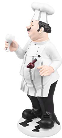 HOMSFOU 1stk Sammelfigur Koch Sammlerfigur Kochmodell Willkommene Kochstatue Vintage Kochstatue Dekofigur Bar Urlaub Tischdekoration Figur Koch-Ornament Kochen 3D Europäischer Stil Zubehör