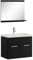 Mobile da Bagno Montreal 02 60cm Nero Opaco - Armadio mobiletto lavabo Mobili Armadietto