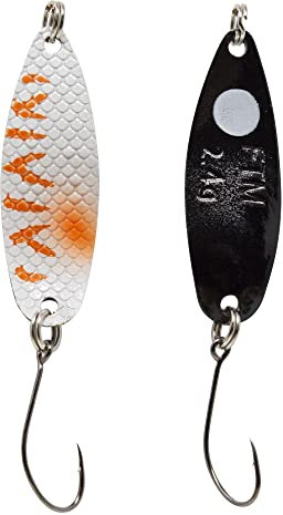 FTM Spoon Hammer UV Blinker 2,4g - Weiß-Orange/Schwarz Forellenblinker