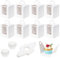 Coolty 50pcs Cupcake Boxes 1 Hole Cardboard Packaging Boxes Bakery Pastry Boxes with Handle, Window and Inserts for Cookies Muffins Cupcakes Desserts Pies (White)