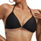 HAWILAND Haut de Bikini pour Femme Bikini à Bretelles Bikini Triangle Dos Nu Micro avec Bretelles réglables Noire M