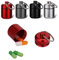 ASTER 4 Stück Metall Pillendose Klein Tablettendose Schlüsselanhänger, Mini Kapsel Pillenbox Wasserdichter Tablettenbox, Tragbare Tablettendose für Reise Camping Angeln Speicherung(4 Farben)