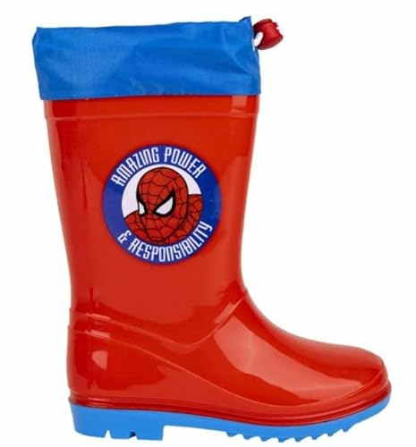 Marvel Botas de Agua Infantiles Spider-Man, Stivali in Gomma, Unisex Infantil, 30 EU