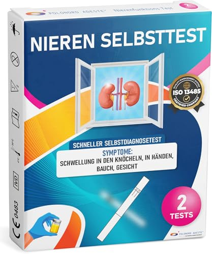 ADESTE Nieren Selbsttest | Nierentest Zuhause | 5–10 Minuten | 2 Stk
