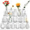 ZgoEC Glass Bud Vases Set of 16, Small Vases for Table Decoration, Clear Small Bud Vase in Bulk, Mini Glassvases for Centerpieces, Vintage Glass Flowervases, Home Decor Wedding Reception